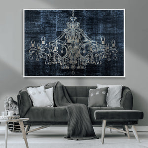 Dark Chandelier Wall Art Canvas Print