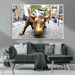 Charging Bull Wall Art Canvas Print