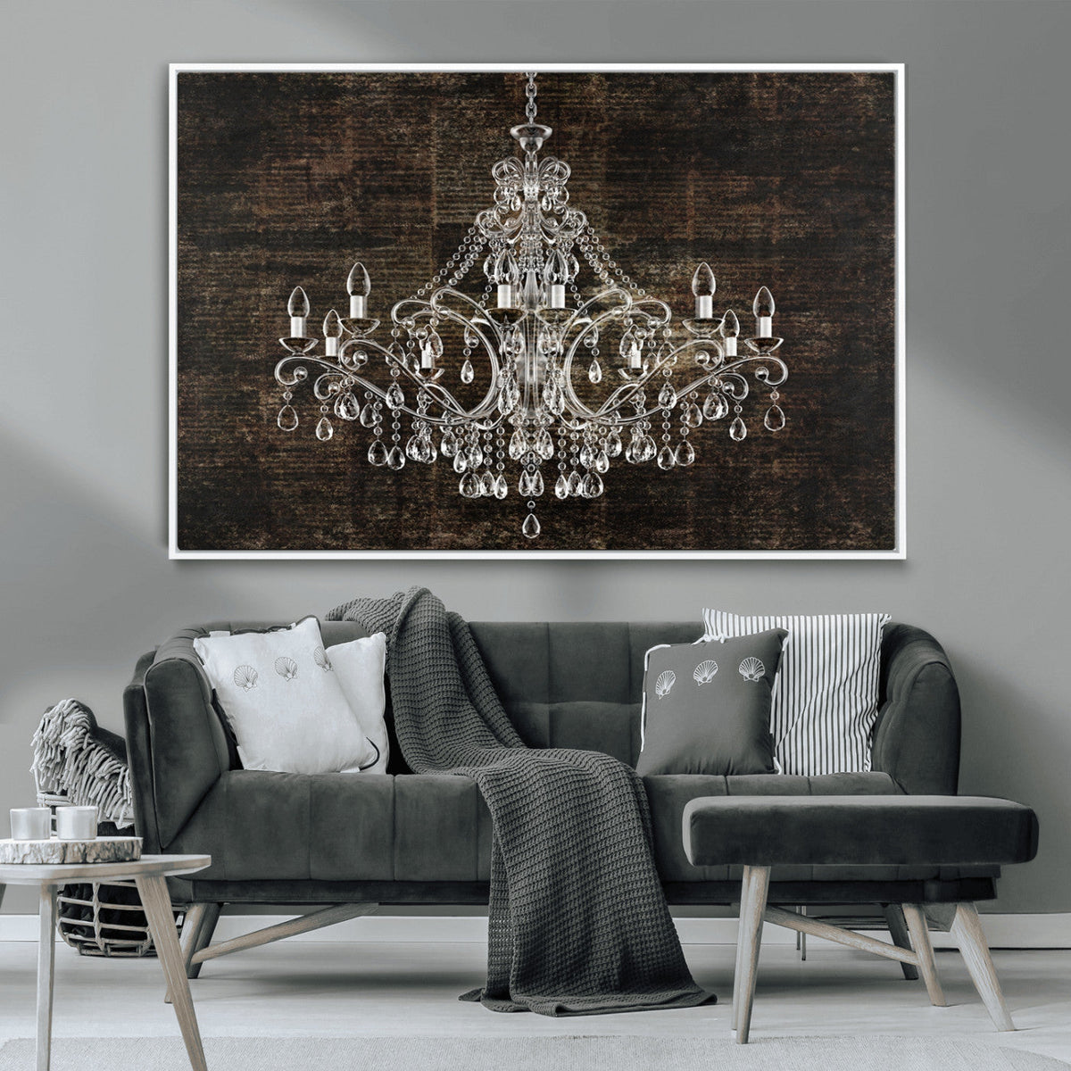 Rustic Chandelier Canvas Print