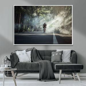 Cycling Road Bike in the Morning, Cycling Road Bike Canvas
