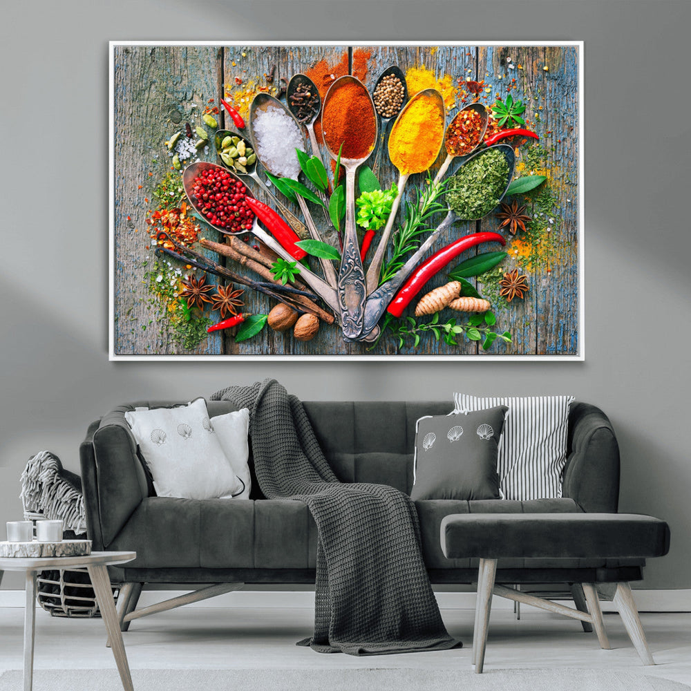 Spoonful of Spices Cooking Wall Art Canvas Print - Vibrant