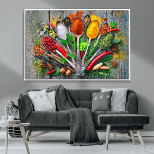 Spoonful of Spices Cooking Wall Art Canvas Print - Vibrant