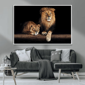 Lion Canvas Wall Art – Majestic Animal Print Artwork for