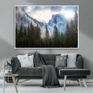 Half Dome Yosemite Calinia Wall Art Canvas Print El Capitan