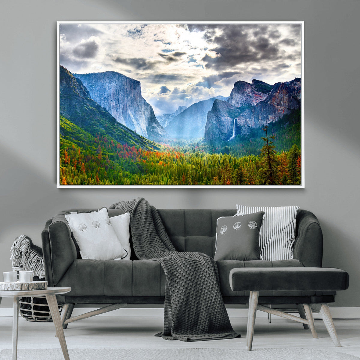Yosemite Park Half Dome 3 Panel Canvas Print | Large Giclée