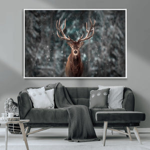 Wall Art Deer Art Animal Canvas, Framed Wall Art Deer Canvas