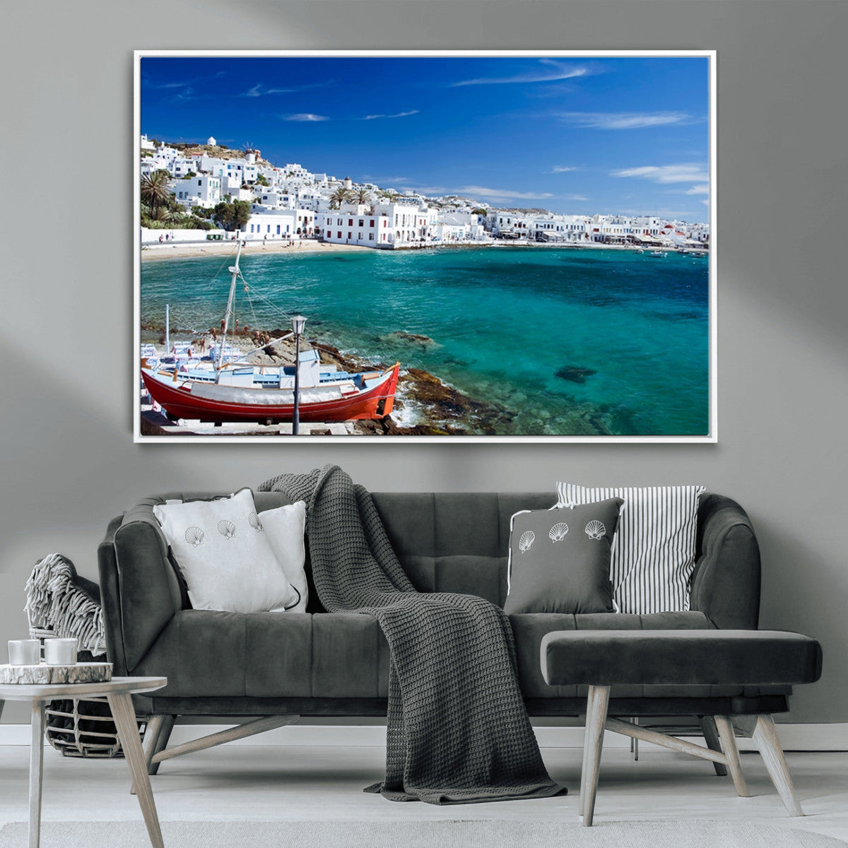 Santorini Wall Art Canvas Print