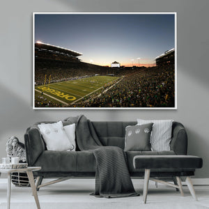 Oregon Ducks Football Team Print - Eugene Autzen Stadium
