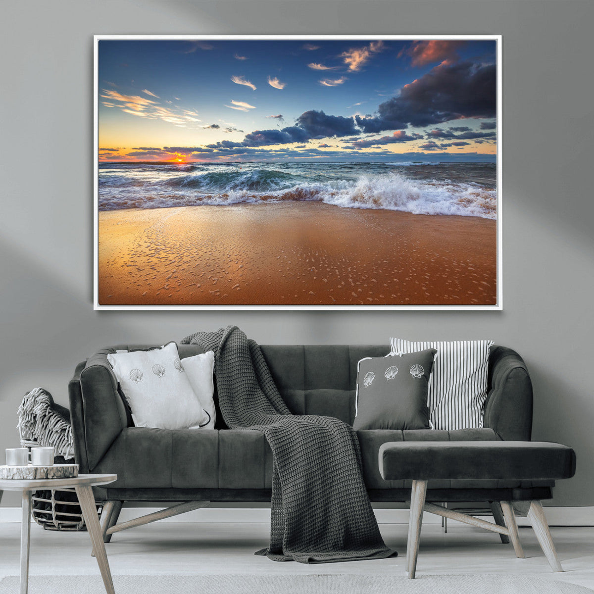 Beach Canvas Wall Art - Coastal Seascape Print for Living