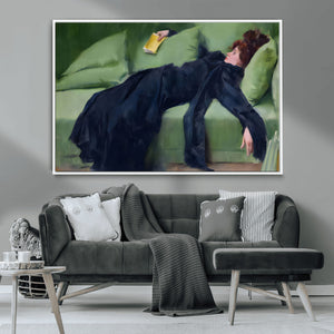 Decadent Girl by Ramon Casas Wall Art Canvas Print, Framed