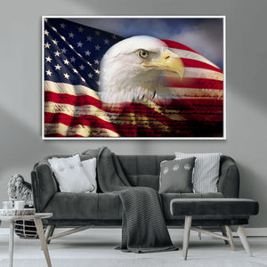 American Flag Eagle Symbol Wall Art, American Flag Eagle