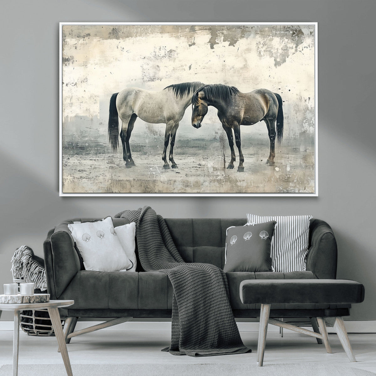 Chines Style Majestic Horses Wall Art | Ready to Hang and