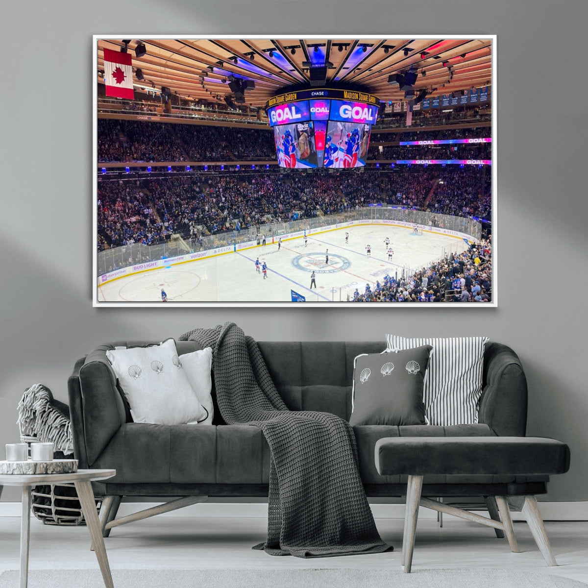 Madison New York Rangers Hockey Stadium Wall Art Canvas