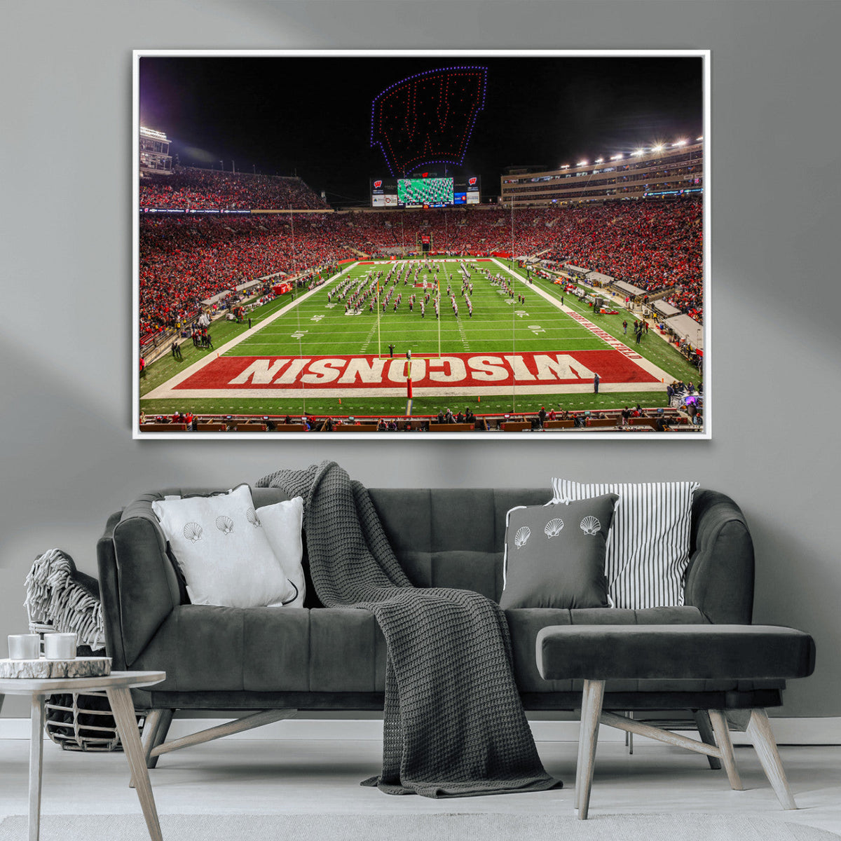 Wisconsin Badgers Football Team Print Canvas- Madison Camp