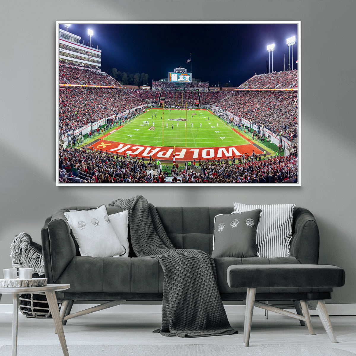Wolfpack Football Team Print - Raleigh Carter-Finley Stadium
