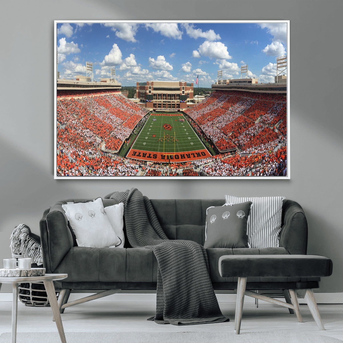 Oklahoma State Cowboys Football Team Print - Stillwater