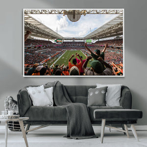 Miami Hurricanes Football Team Wall Art Print - Miami Hard