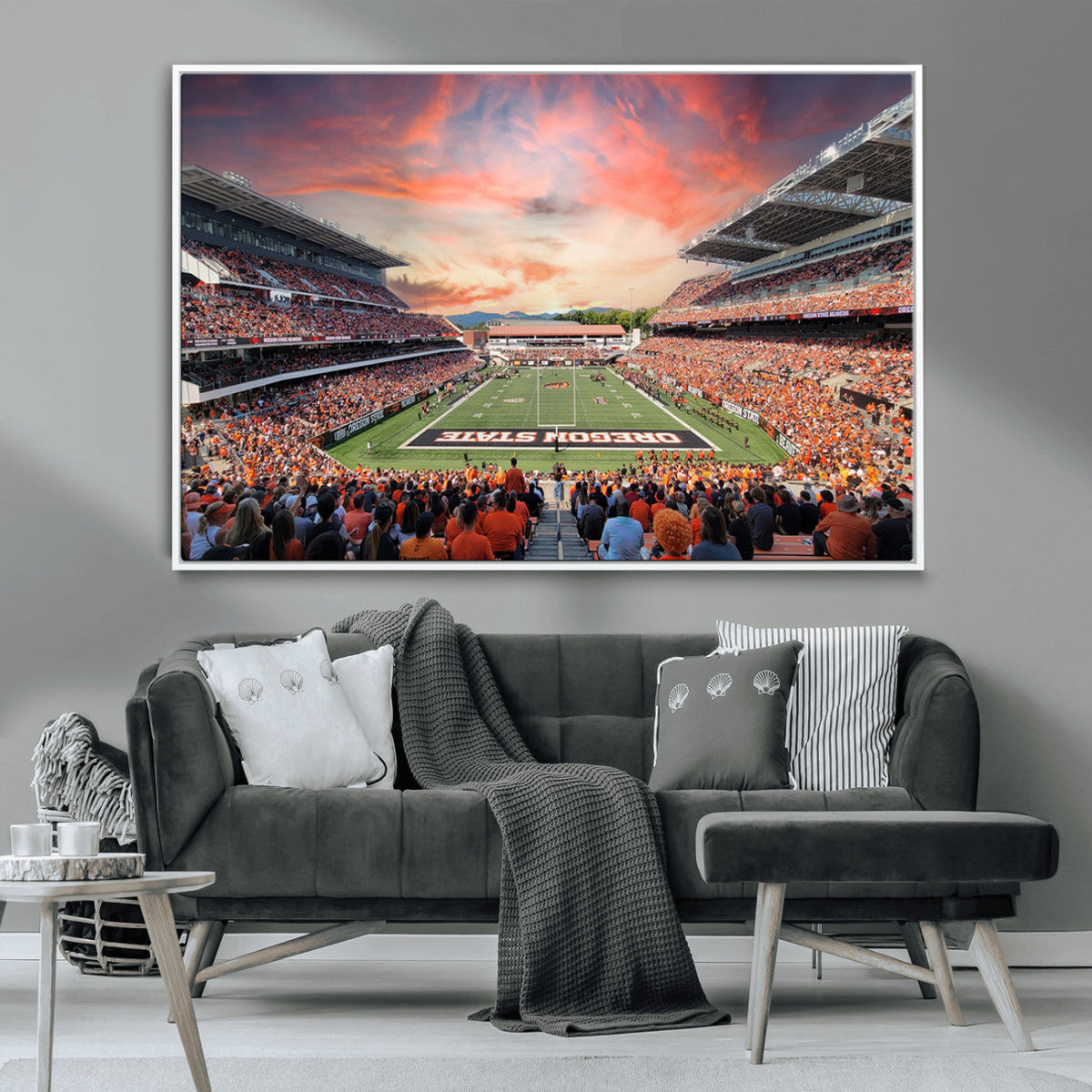 Oregon State Beavers Football Team Print - Corvallis Reser