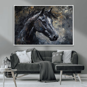 Large Abstract Horse Wall Art Canvas Print | Farmhouse Wall