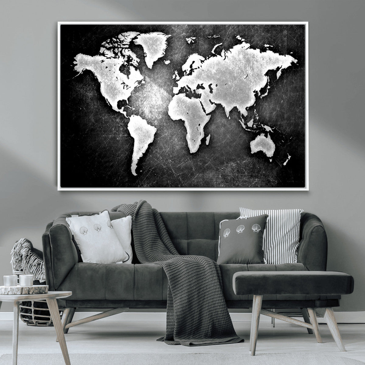 World Map Wall Art Canvas Print – Framed Wall Art for
