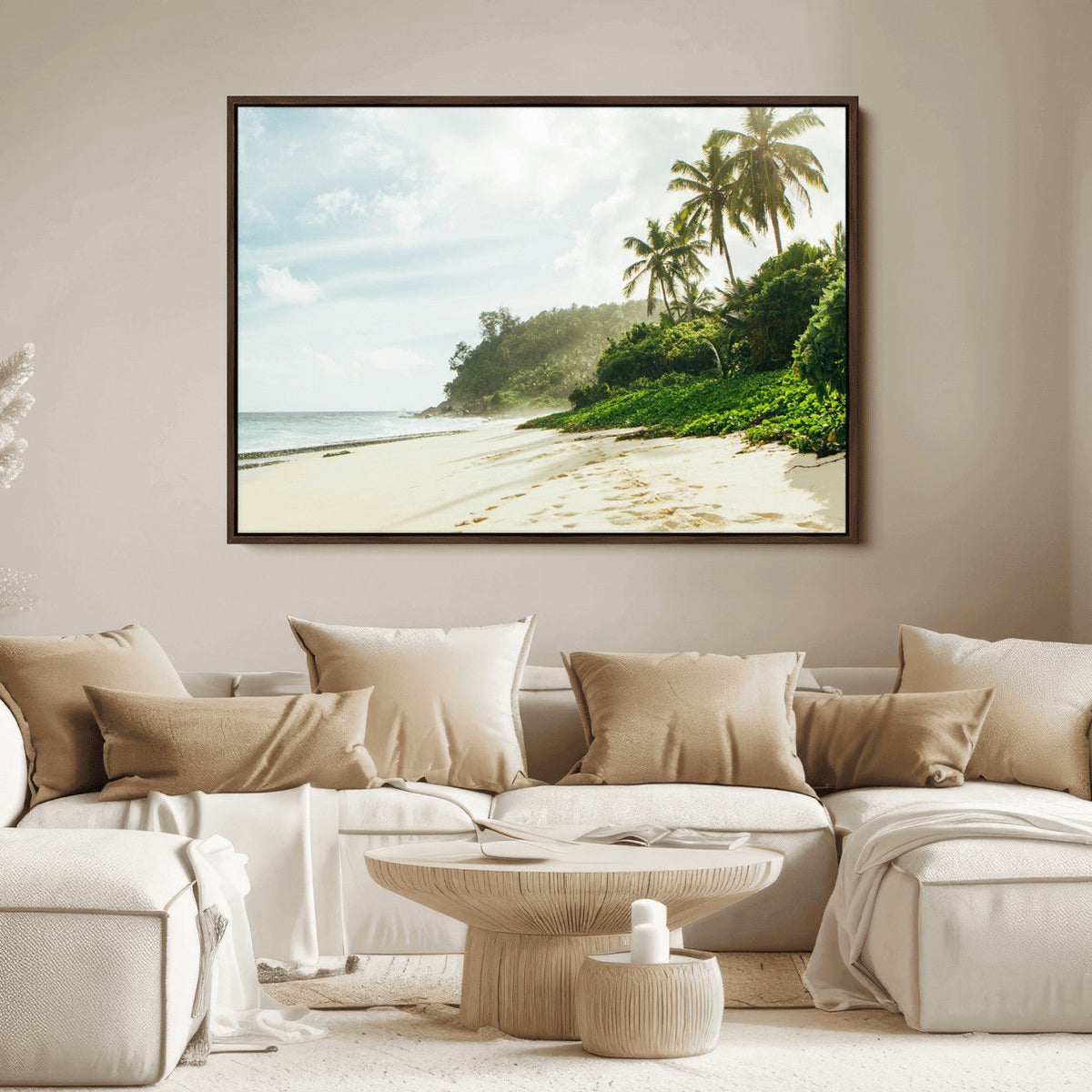 Relaxing Beach Wall Art Canvas Print – Framed Ocean View Art