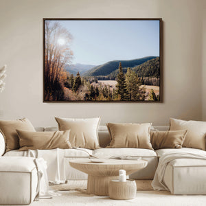 Tropical Palm Trees Wall Art Canvas Print – Framed Sunset