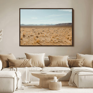Desert Plains Wall Art Canvas Print, Golden Light Over Dry