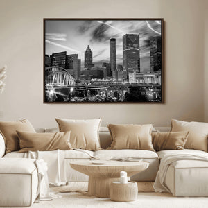 Black and White Atlanta Wall Art Canvas Print