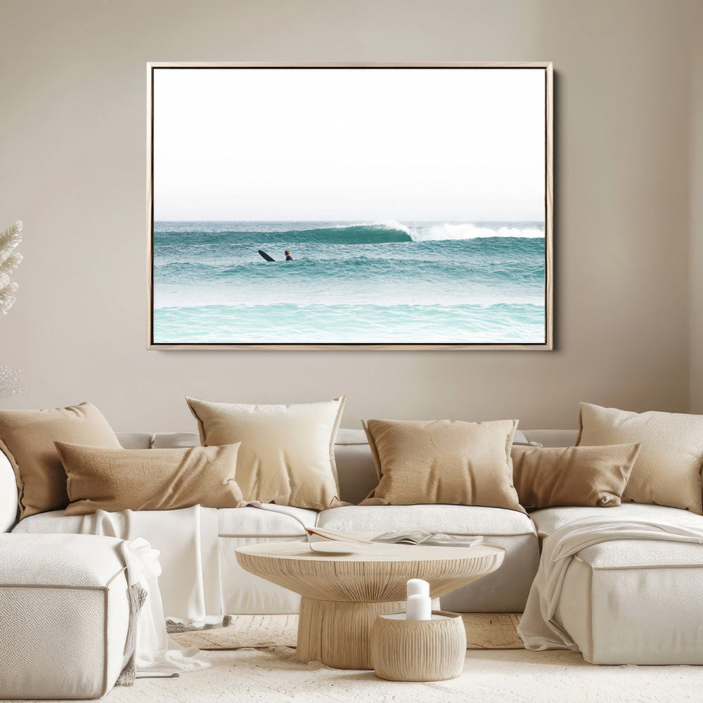 Surfing Wall Art Canvas Print – Framed Ocean Waves