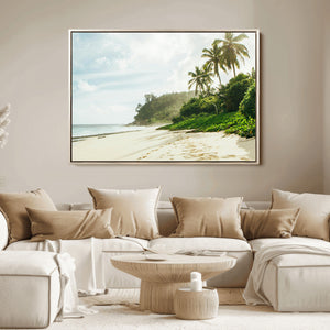 Relaxing Beach Wall Art Canvas Print – Framed Ocean View Art