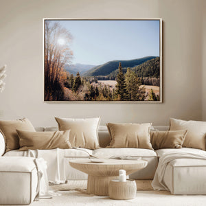 Tropical Palm Trees Wall Art Canvas Print – Framed Sunset