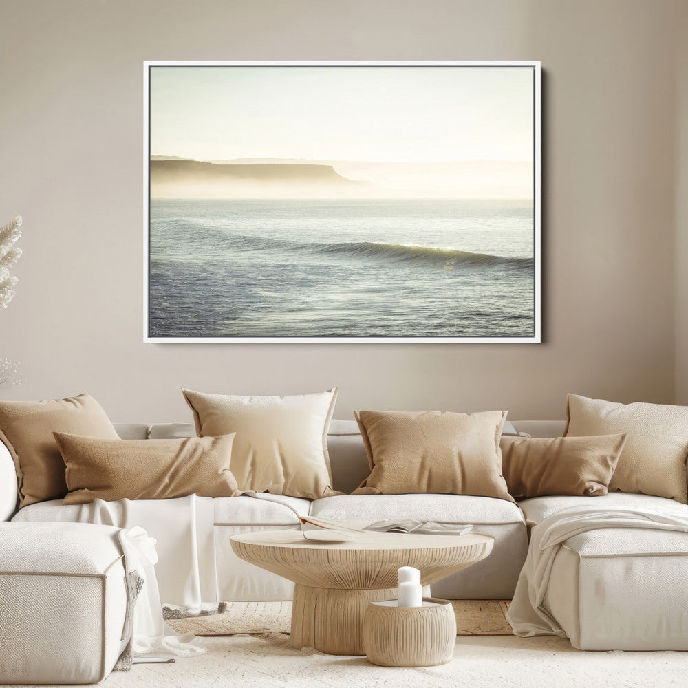 Coastal Cliffs Wall Art Canvas Print – Misty Ocean Seascape