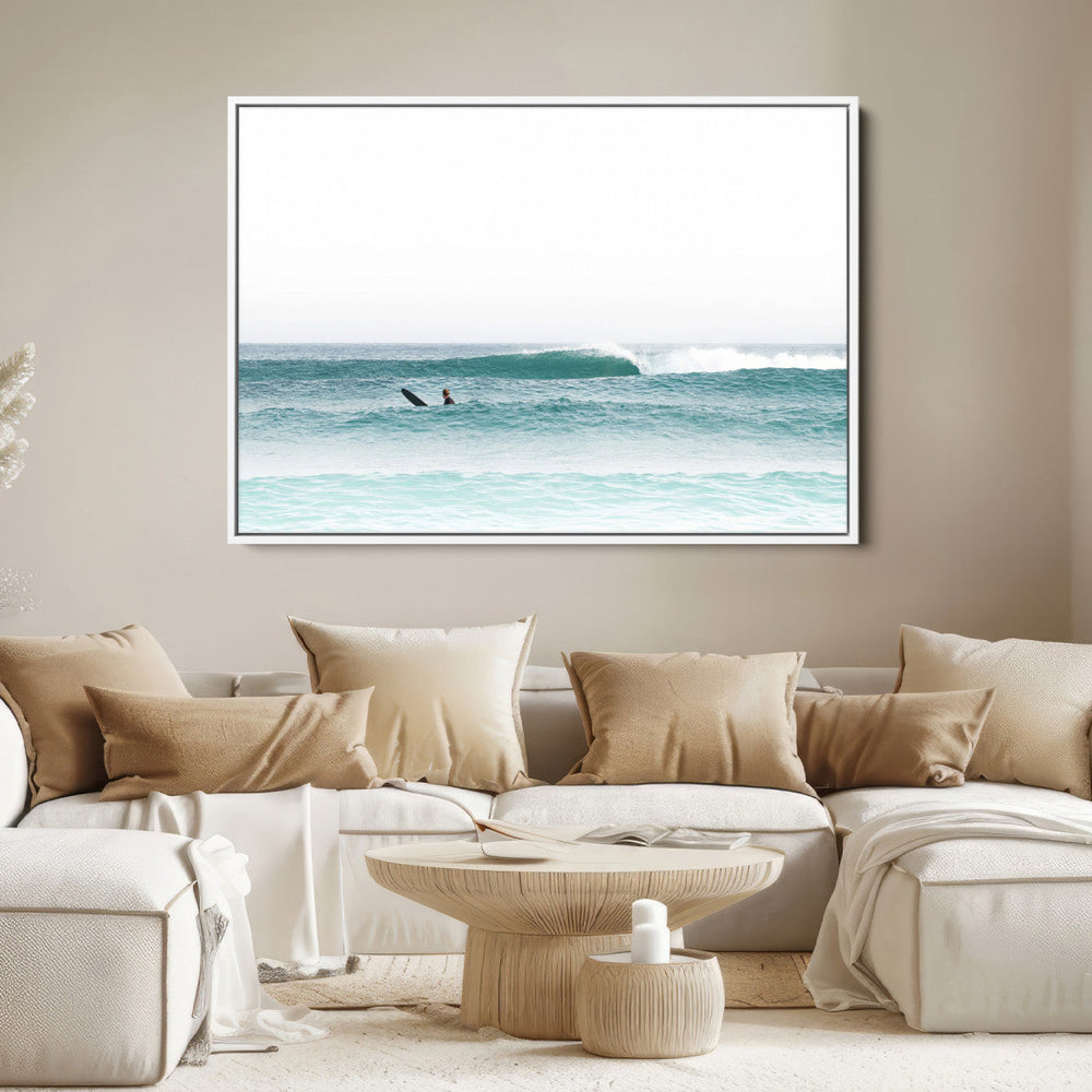 Surfing Wall Art Canvas Print – Framed Ocean Waves