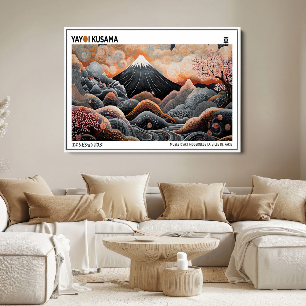 Yayoi Kusama Wall Art Canvas Print – Framed Japanese Dot Art