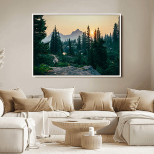 Mountain Landscape Wall Art Canvas Print – Framed Forest