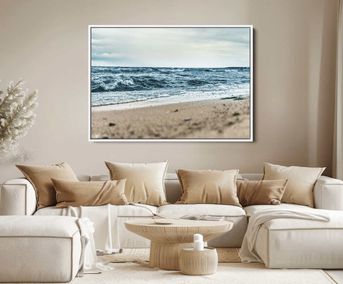 Ocean Wall Art Canvas Print – Moody Coastal Seascape Scene