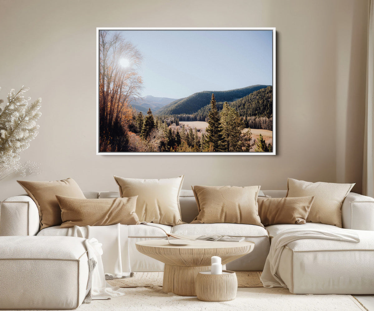 Rustic Landscape Wall Art Canvas Print – Serene Valley Scene