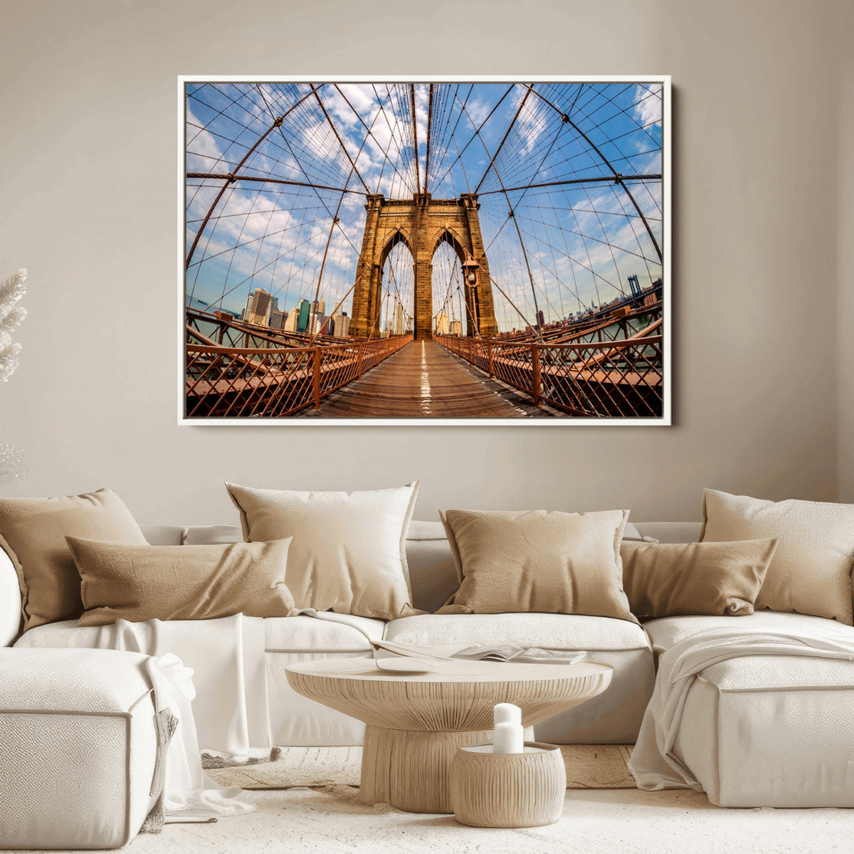 Brooklyn Bridge Manhattan Wall Art Canvas Print
