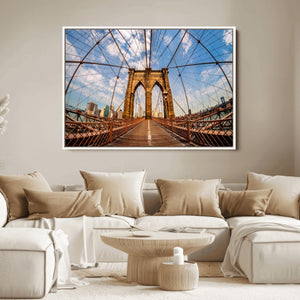 Brooklyn Bridge Manhattan Wall Art Canvas Print