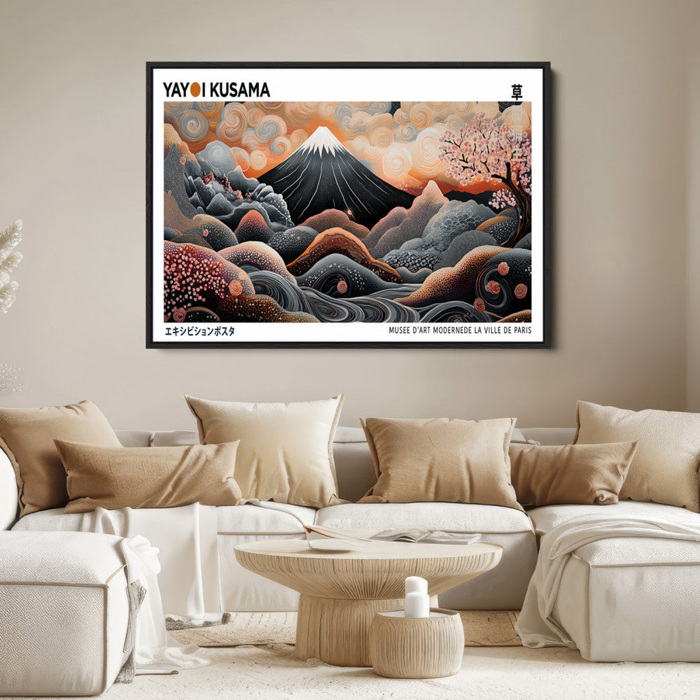 Yayoi Kusama Wall Art Canvas Print – Framed Japanese Dot Art