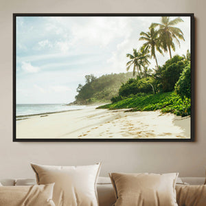 Relaxing Beach Wall Art Canvas Print – Framed Ocean View Art