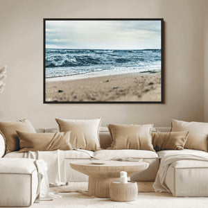 Ocean Wall Art Canvas Print – Framed Moody Seascape Coastal