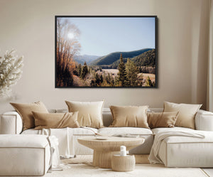 Rustic Landscape Wall Art Canvas Print – Serene Valley Scene