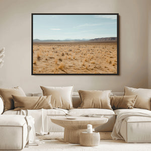 Desert Plains Wall Art Canvas Print, Golden Light Over Dry