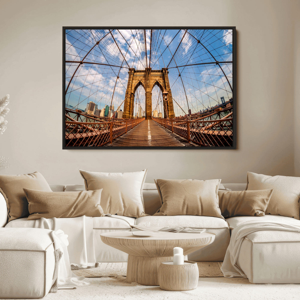 Brooklyn Bridge Manhattan Wall Art Canvas Print