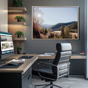 Rustic Landscape Wall Art Canvas Print – Serene Valley Scene