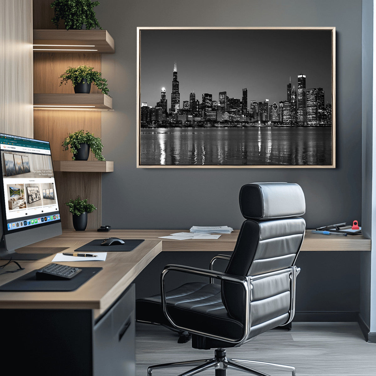 Chicago Wall Art Canvas Print