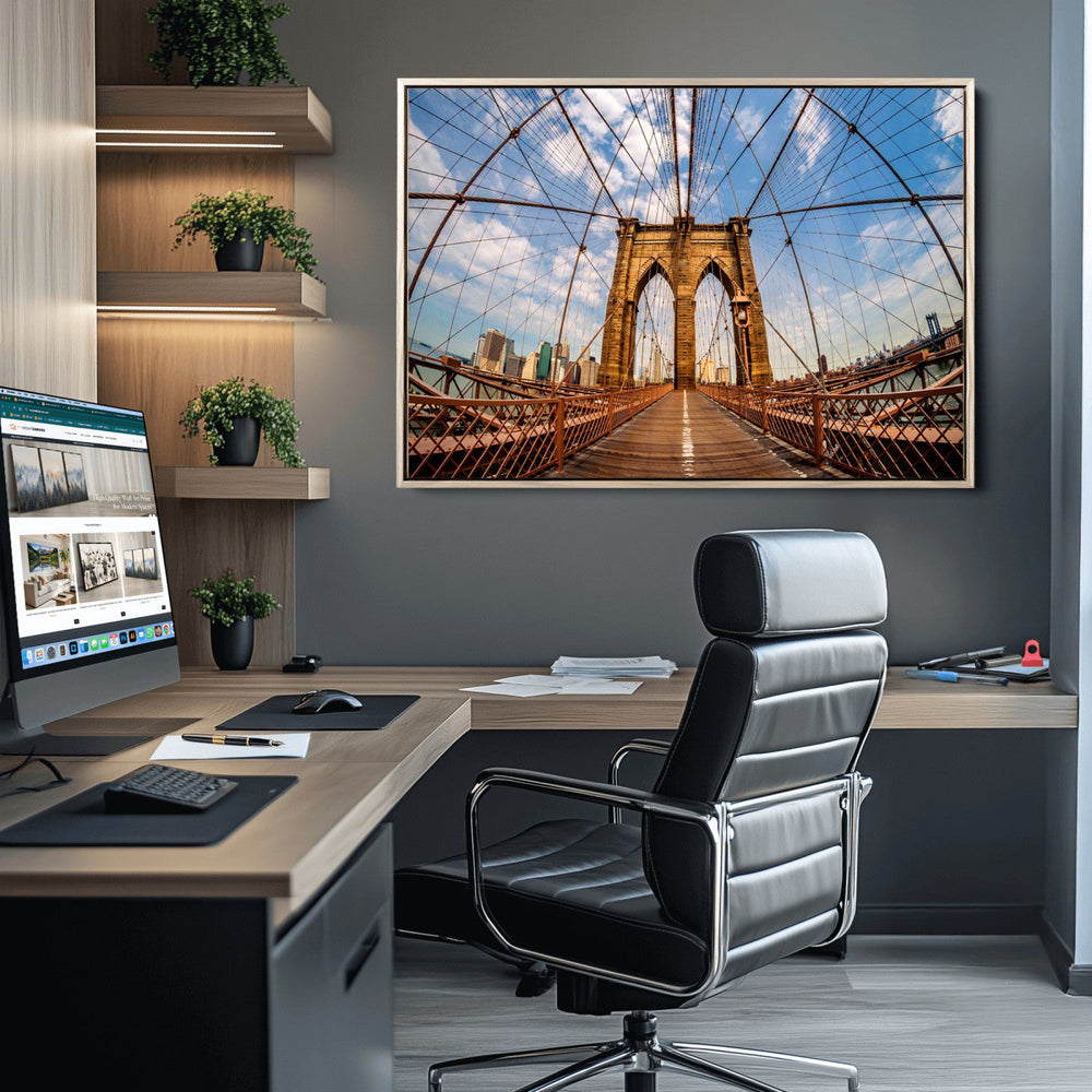 Brooklyn Bridge Manhattan Wall Art Canvas Print