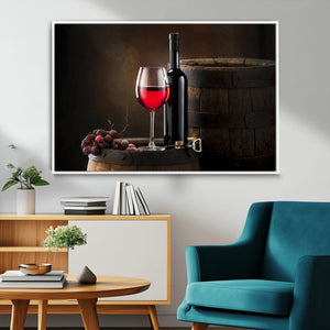 Red Wine and Bottle Canvas Print