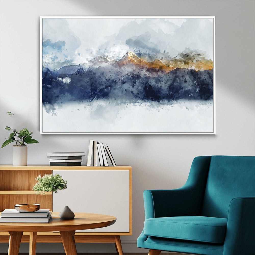 Abstract Mountain Range Art Canvas Print | 3 Panel